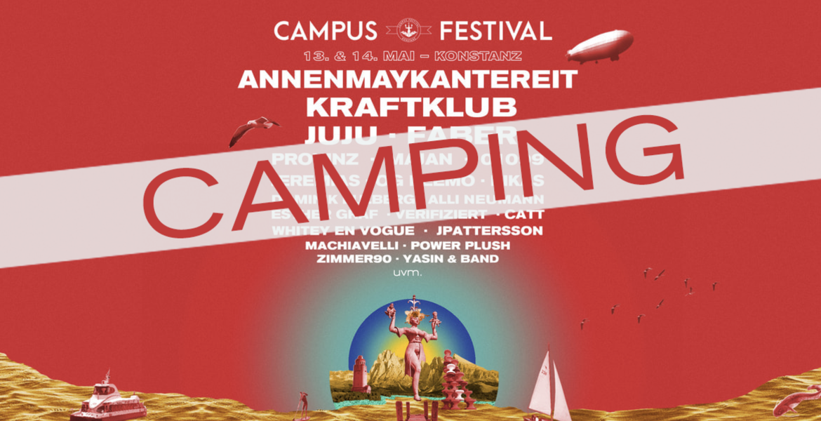 Tickets Camping Campus Festival, 13. & 14. Mai 2022 - Bodenseestadion  in Konstanz