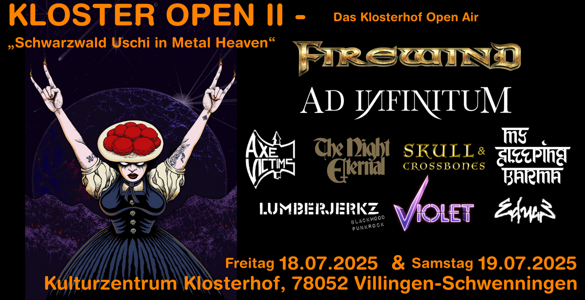 Tickets KLOSTER OPEN II - FESTIVAL-TICKET, Festival-Ticket in Villingen-Schwenningen