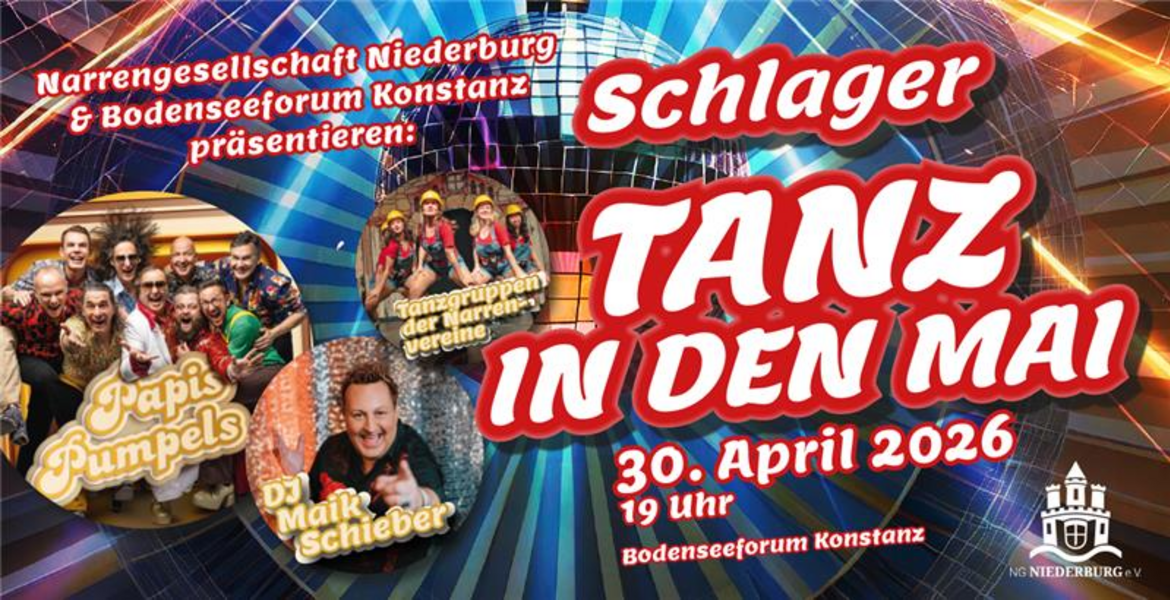 Tickets Schlager-Tanz-in-den-Mai, Party mit Live-Musik in Konstanz